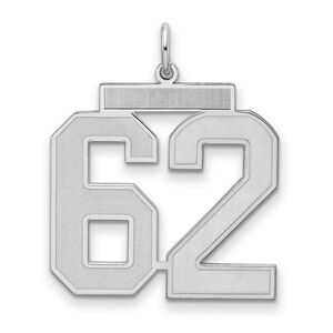 Sterling Silver, Jersey Collection, Large Number 62 Pendant